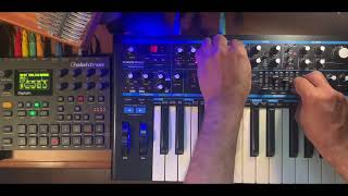 Elektron Digitakt + Novation Bass Station 2 : Trip Hop track with Indian vocals