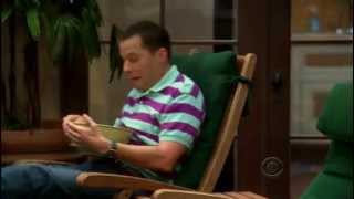 Two and a half Men S09E04 - Alan choking scene