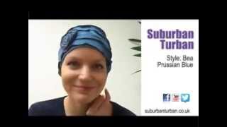 Stylish chemo beanie hat - 'Bea' - Prussian Blue
