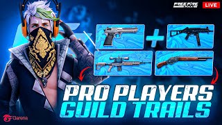 PRO PLAYERS GUILD TRAILS 💥 - FREE FIRE LIVE TELUGU - FF LIVE TELUGU