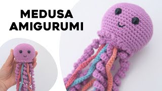 CROCHET THIS SUPER EASY AMIGURUMI JELLYFISH! Step-by-step crochet tutorial