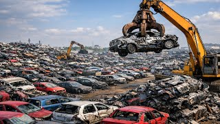 How Millions Of Old Cars Are Recycled Into New Steel | The Massive Car Recycling Line Process