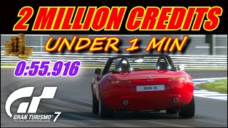 Gran Turismo 7 - 2 Million Credits Under 1 Min 👌Full Gold 0:55.916 Guide