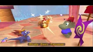 Spyro 2 Gateway to Glimmer Walkthrough Part 31 - Shady Oasis [1-2]
